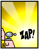 HER! (Girl vs Pig) #88 — her zap! — panel 3