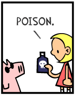 HER! (Girl vs Pig) #89 — her purchases! — panel 1