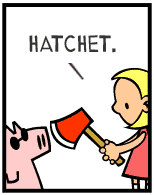 HER! (Girl vs Pig) #89 — her purchases! — panel 3