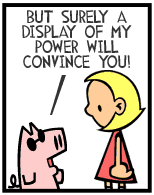 HER! (Girl vs Pig) #8 — her weather! — panel 2