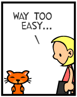 HER! (Girl vs Pig) #91 — her cat! — panel 4