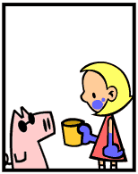 HER! (Girl vs Pig) #93 — her blue! — panel 3