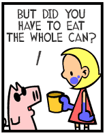 HER! (Girl vs Pig) #93 — her blue! — panel 4