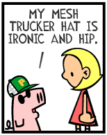 HER! (Girl vs Pig) #95 — her hat! — panel 1