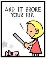 HER! (Girl vs Pig) #95 — her hat! — panel 4